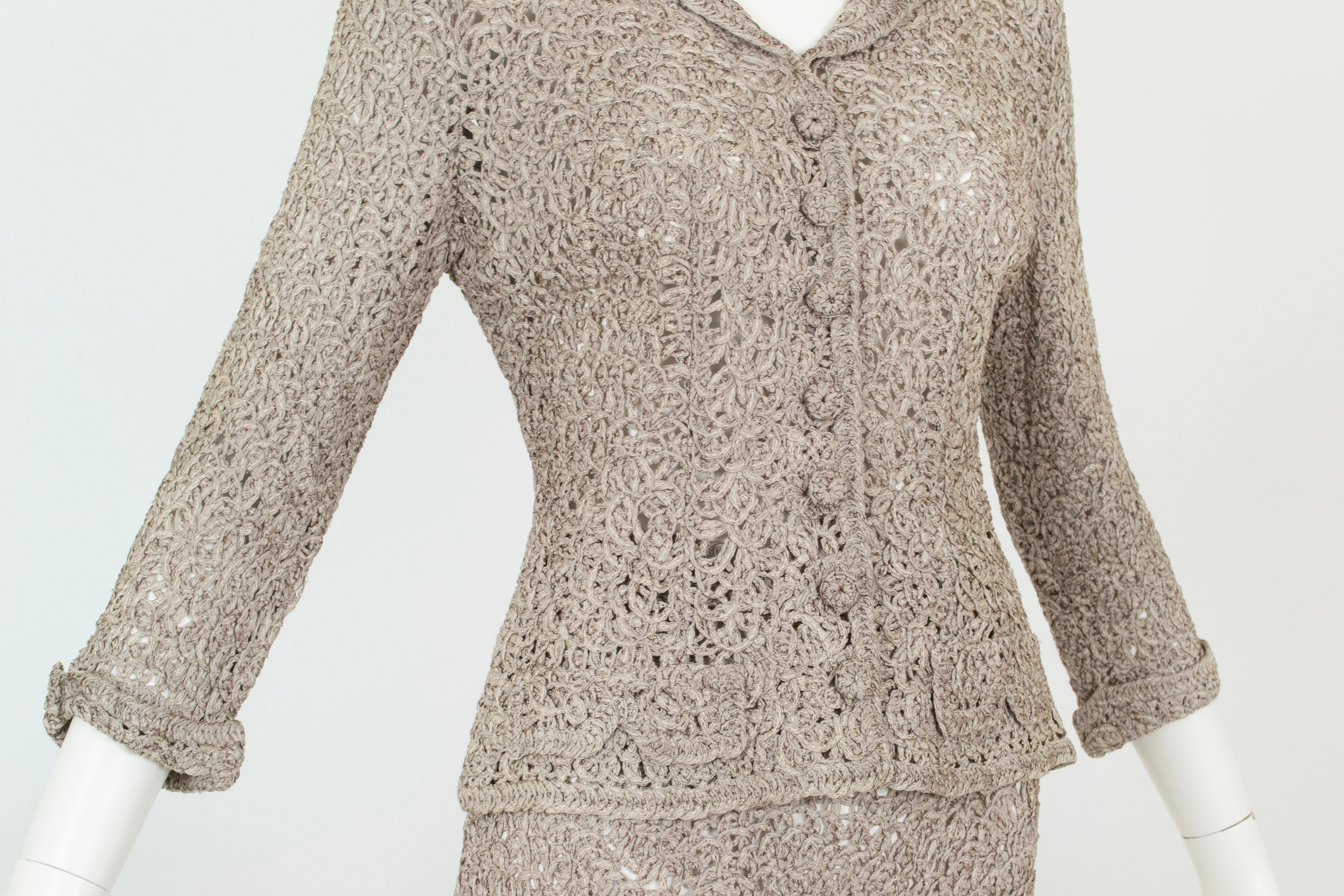 Tuta Peplum con gonna a tromba - XS, anni 1950 in vendita 1