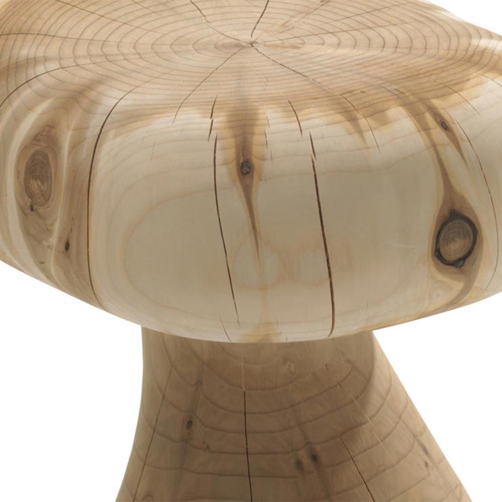 Hand-Crafted Mushroom Stool in Solid Cedar