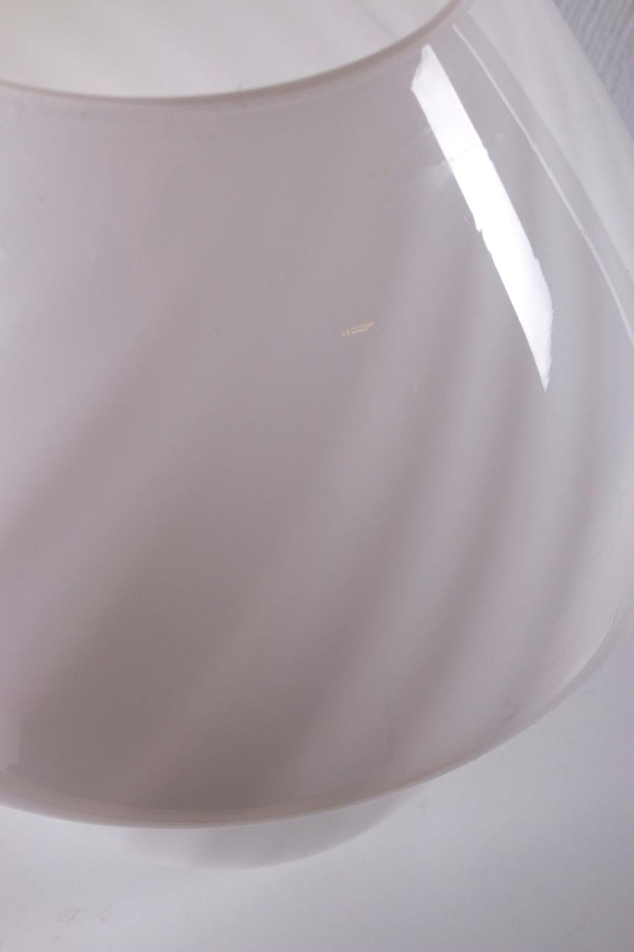 Mid-Century Modern Mushroom Table Lamp Beautiful White Glass Model 6282 For Sale