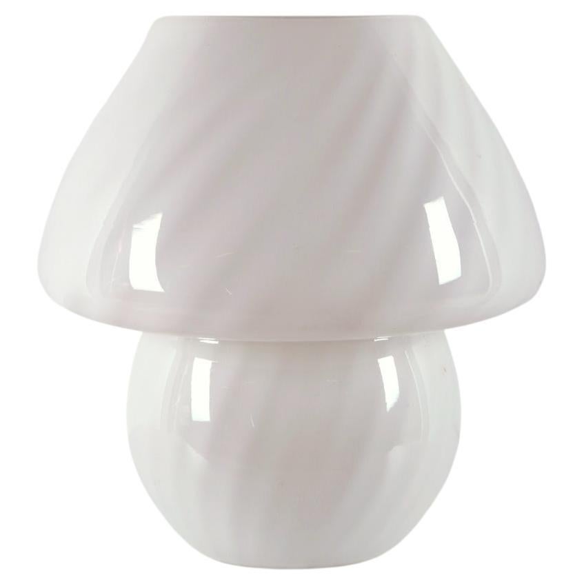 Mushroom Table Lamp Beautiful White Glass Model 6282