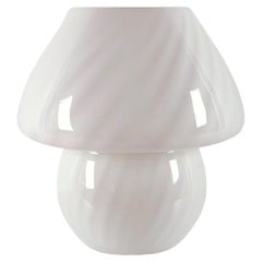 Lampe de bureau champignon en verre blanc Modèle 6282