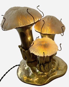 "Mushroom" table lamp by Jacques Duval-Brasseur, Paris, France, circa 1970