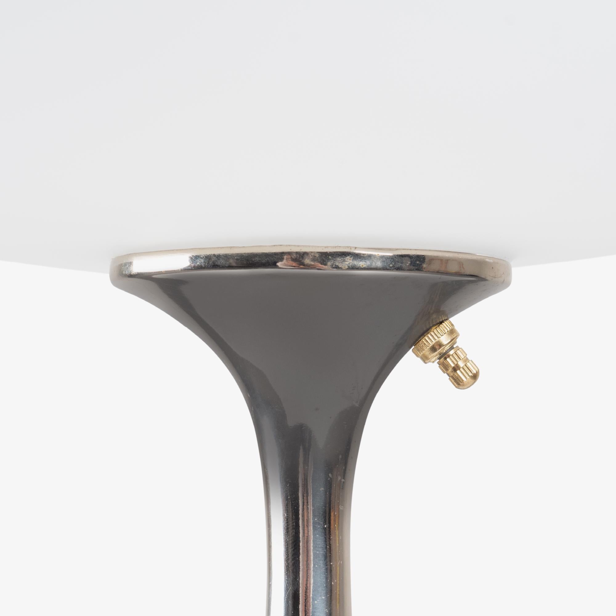 Glass Mushroom Table Lamp by Laurel Lamp Company in Polished Chrome