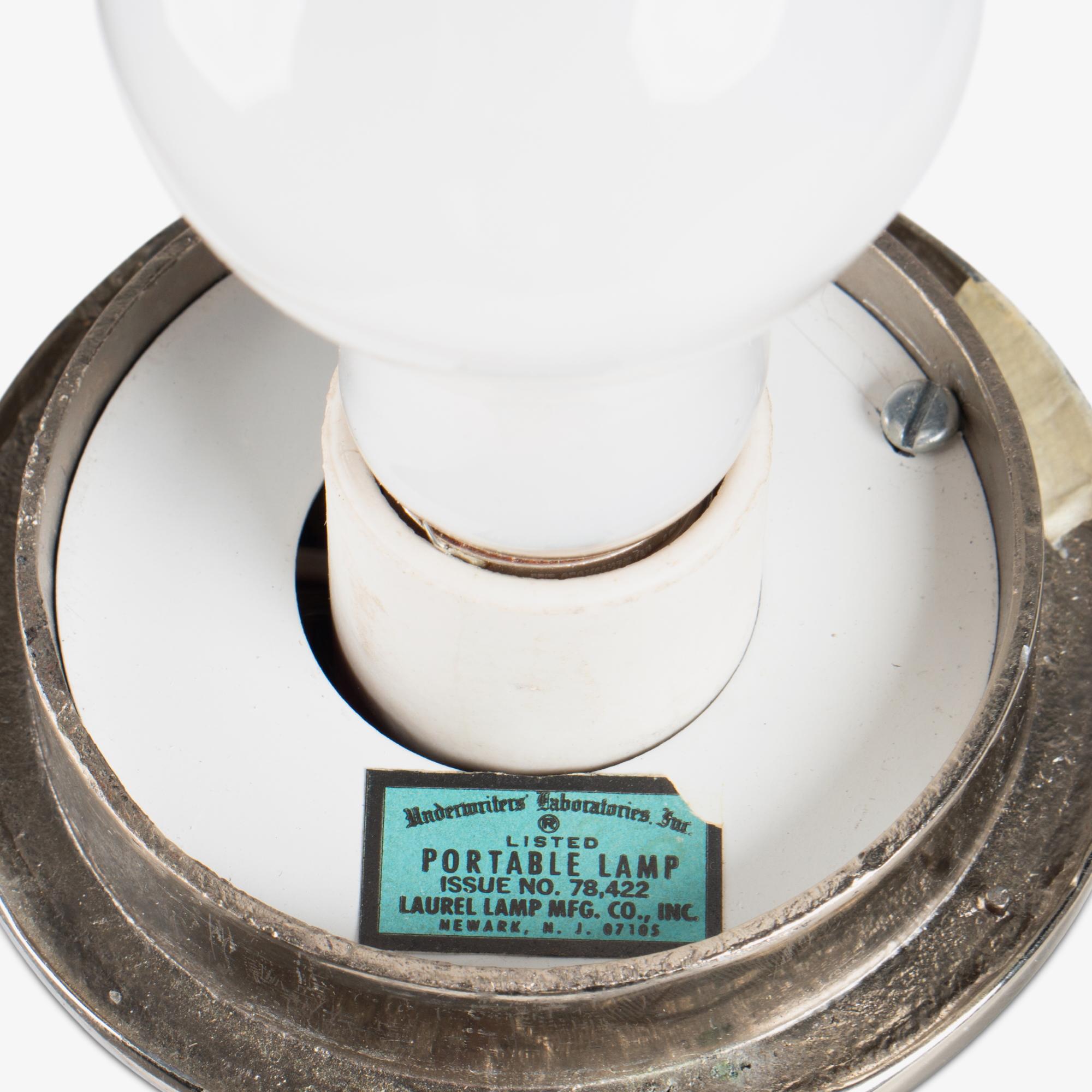 Mushroom Table Lamp by Laurel Lamp Company in Polished Chrome 1