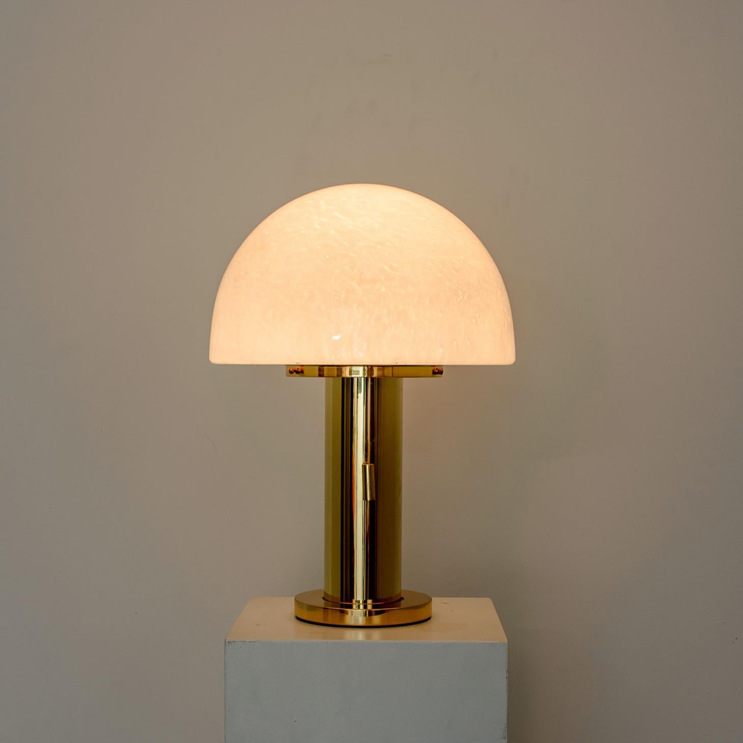 Mushroom Table Lamp by Limburg Glashütte, 1970 3