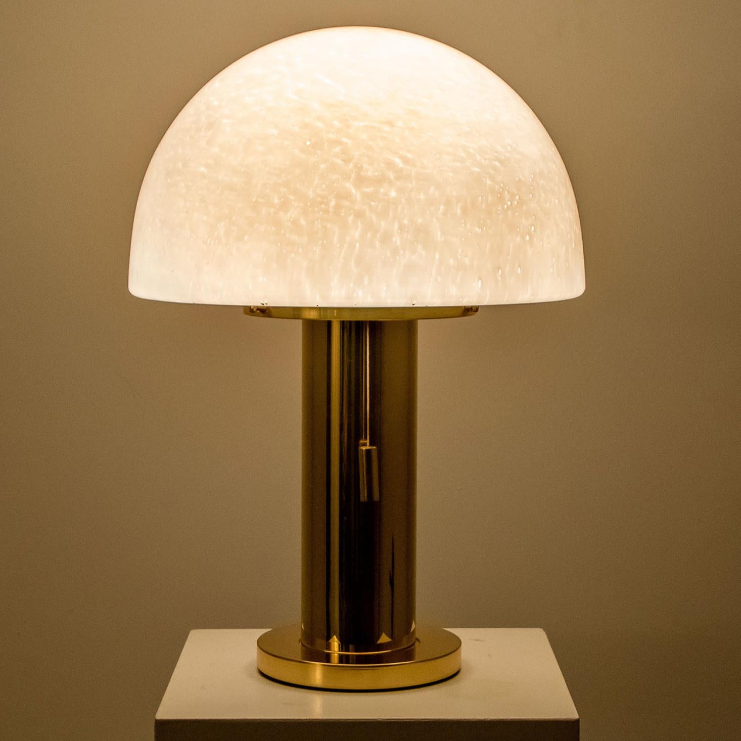 Mushroom Table Lamp by Limburg Glashütte, 1970 4