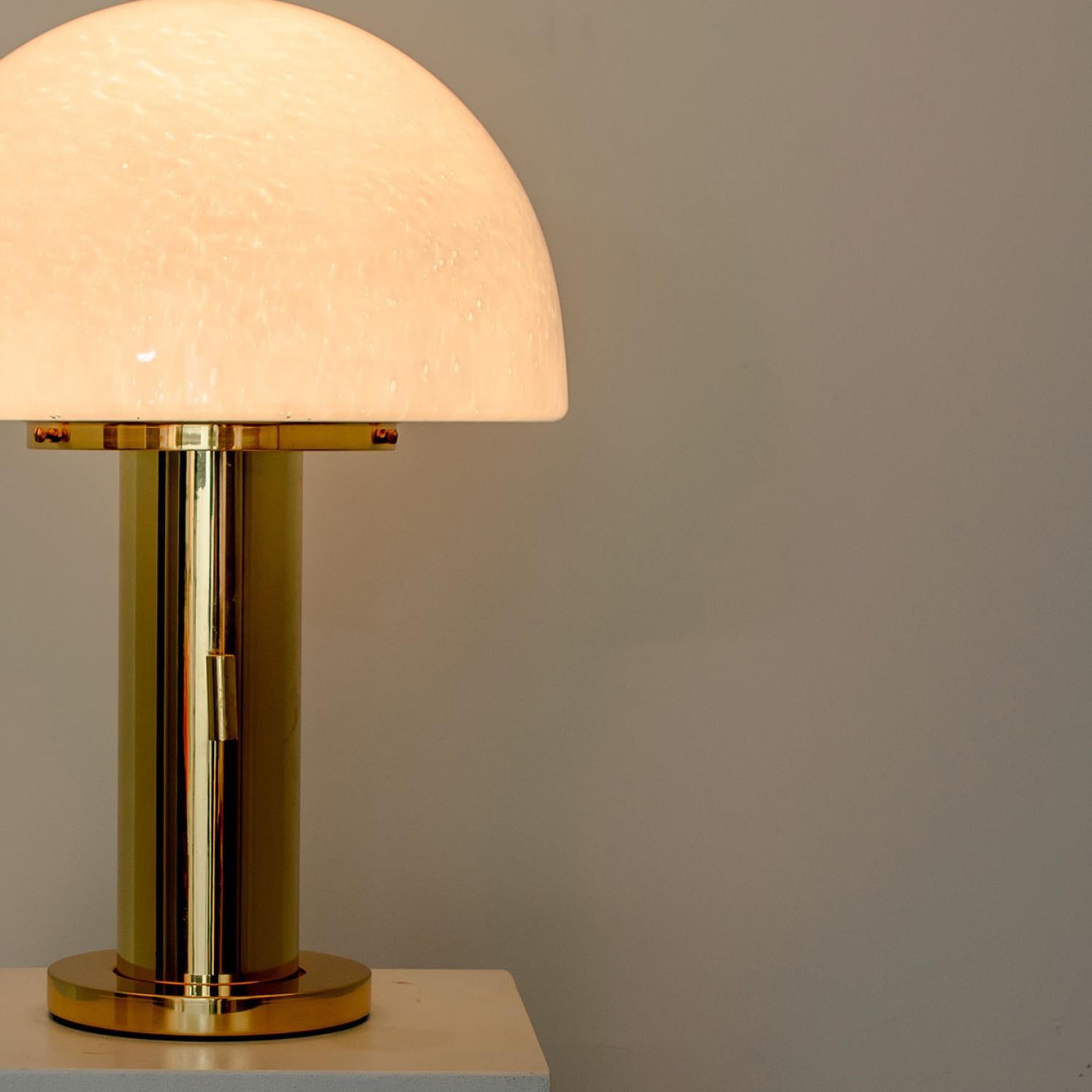 Mushroom Table Lamp by Limburg Glashütte, 1970 In Good Condition In Rijssen, NL