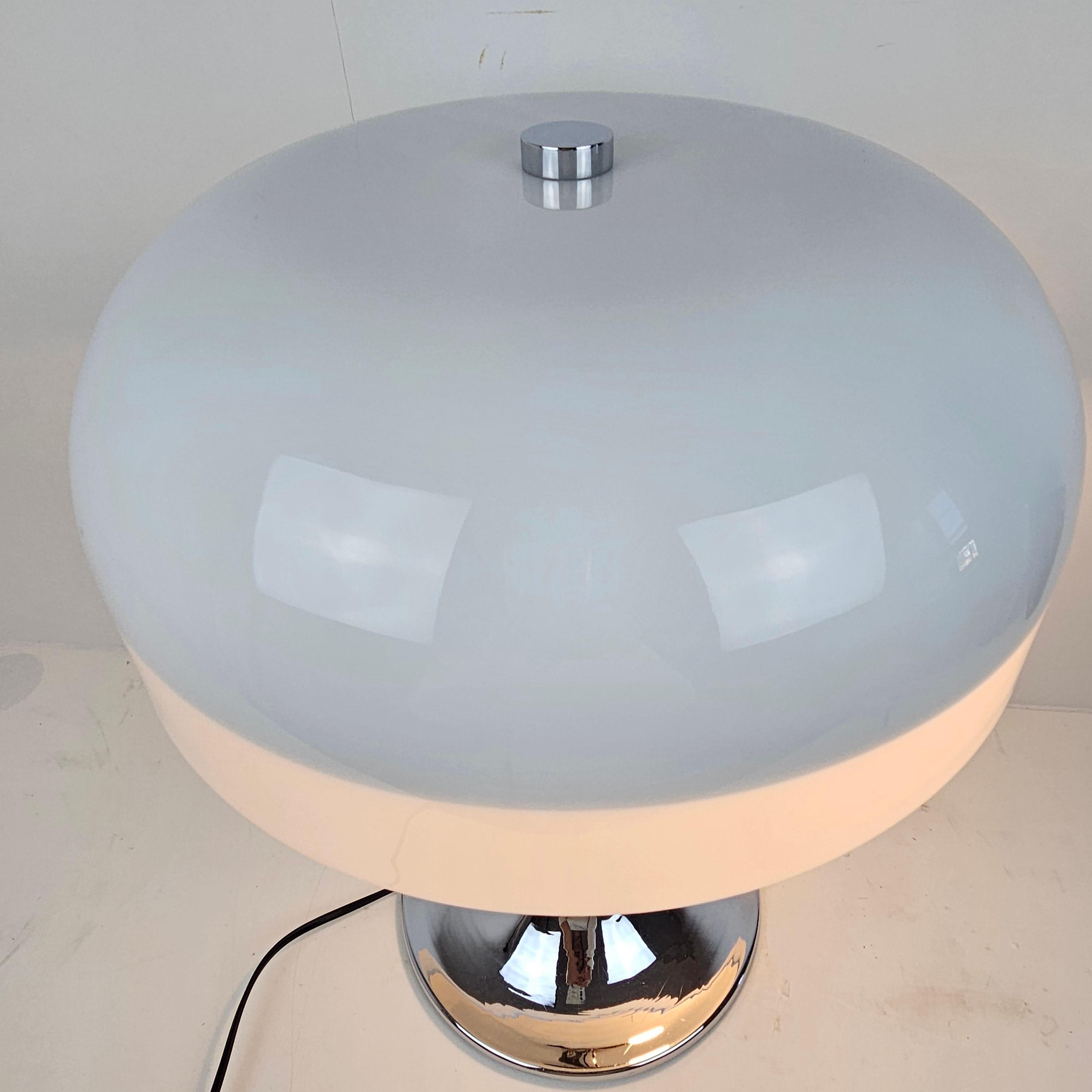 Lampe de table champignon en chrome, Italie, années 1970 en vente 4