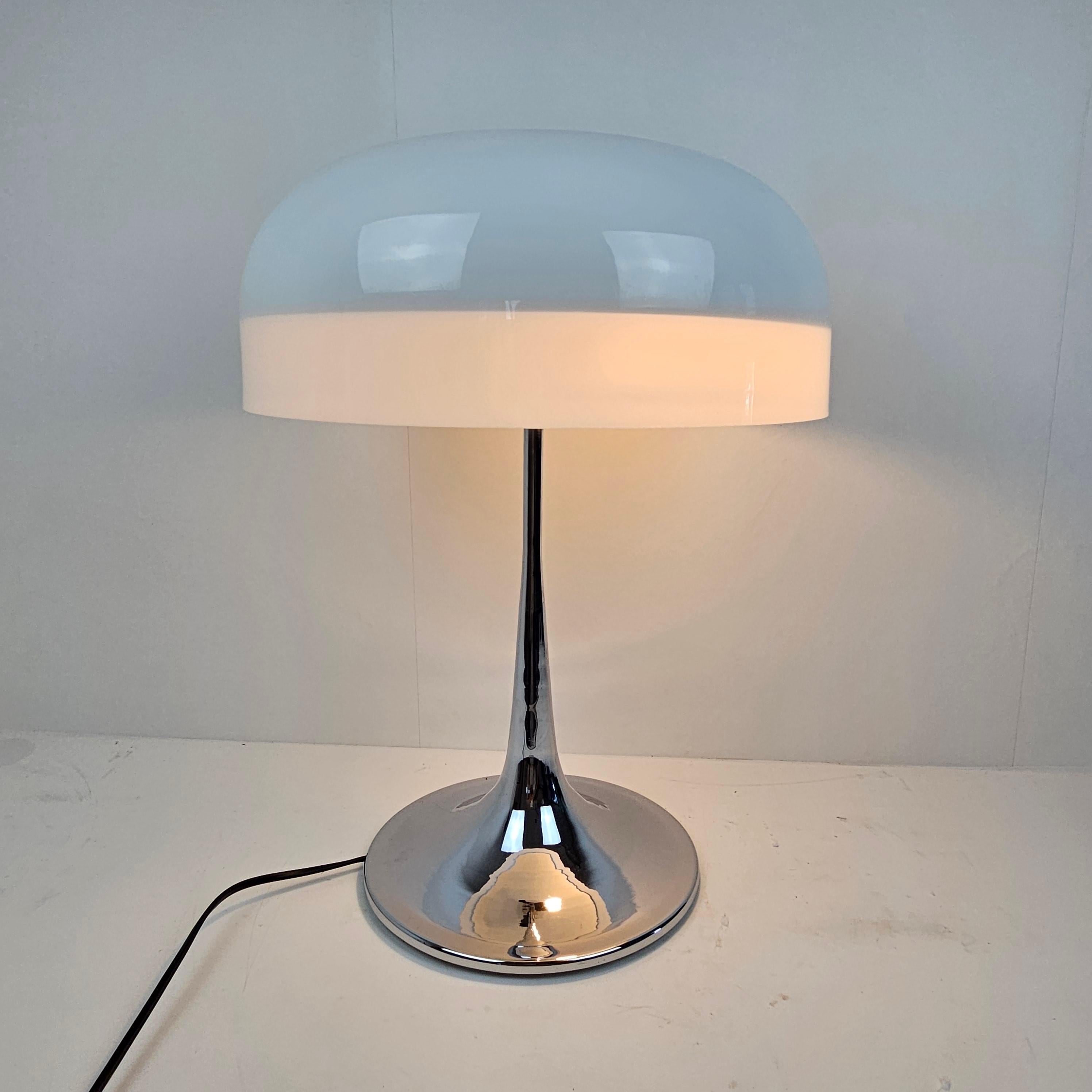 Lampe de table champignon en chrome, Italie, années 1970 en vente 6