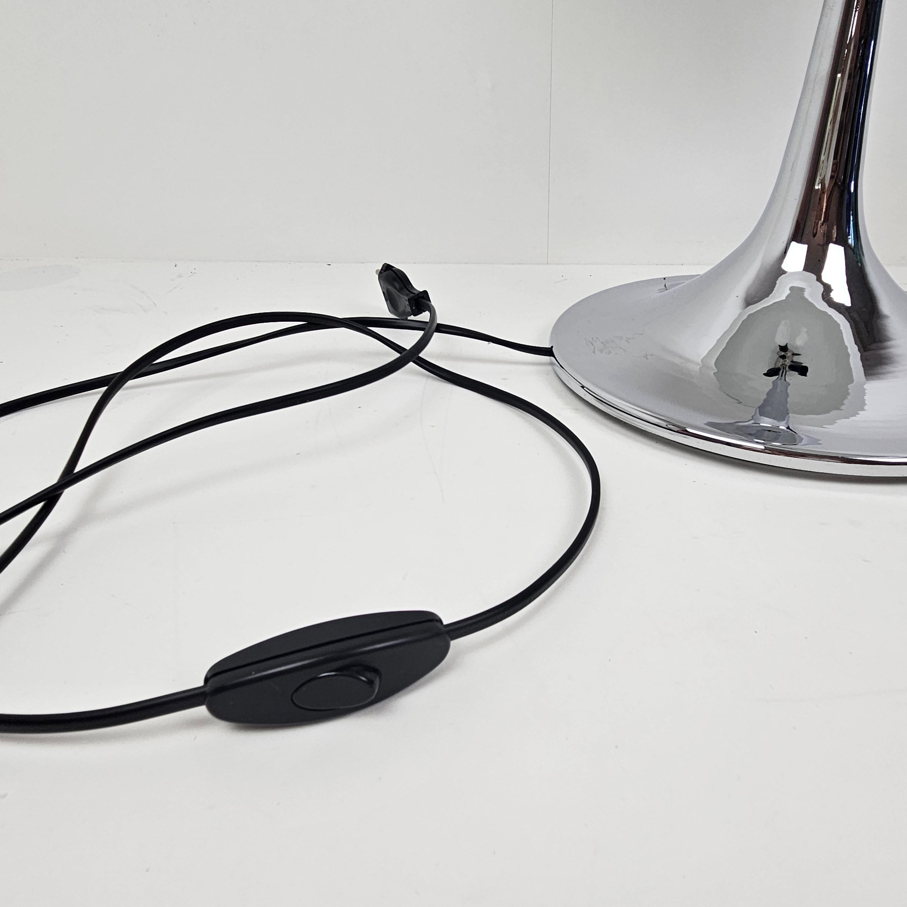 Lampe de table champignon en chrome, Italie, années 1970 en vente 8