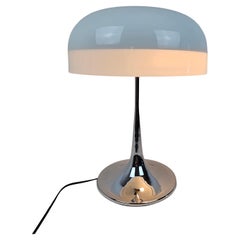 Mushroom Table Lamp in Chrome, Italy 1970's