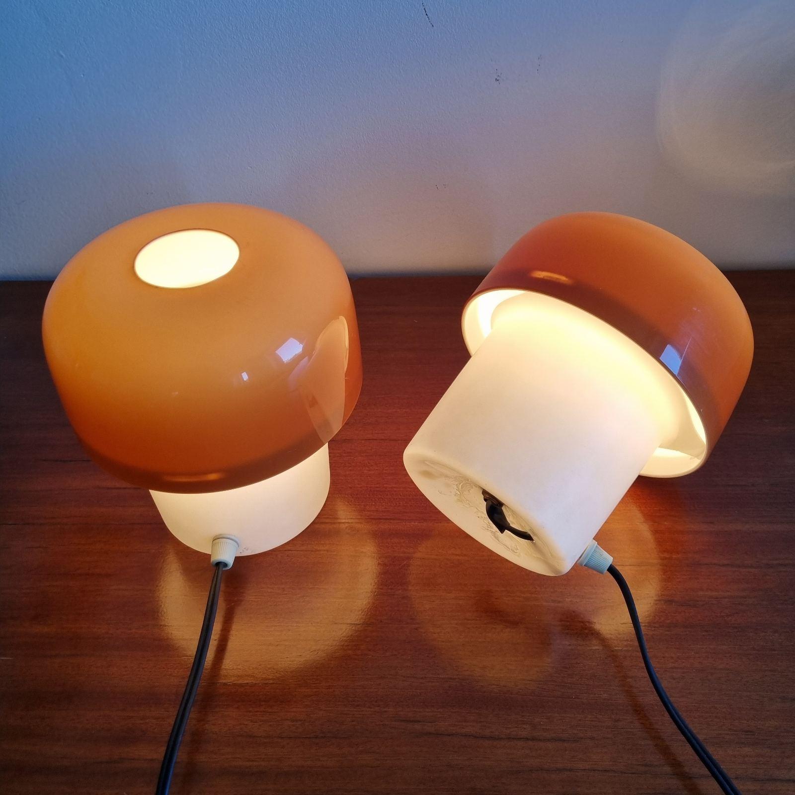 Mushroom Table Lamps, Design Luigi Massoni, Guzzini for Meblo, Yugoslavia 70s 1