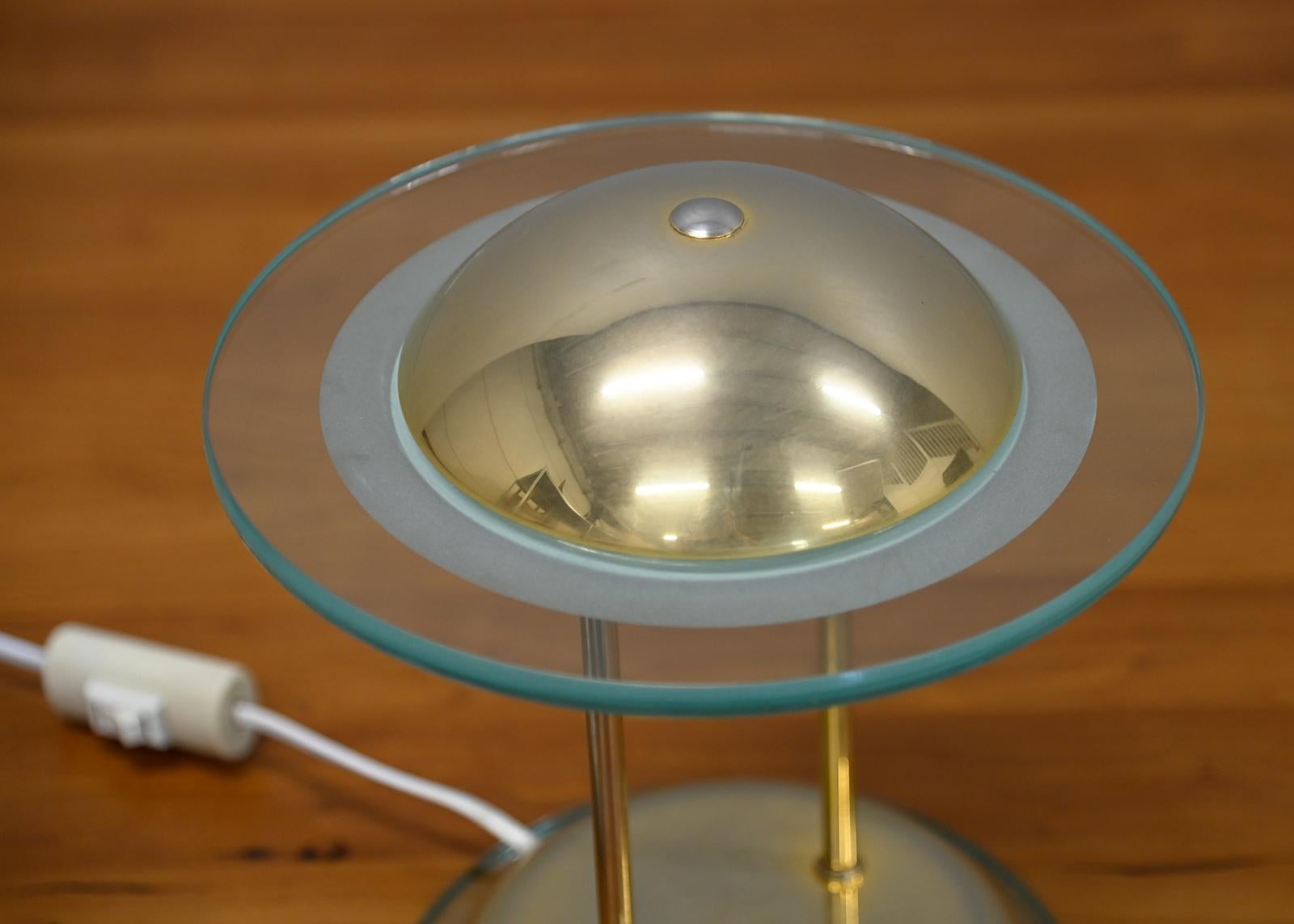 Lampes de table champignons en laiton et verre par Herda de style Memphis en vente 5