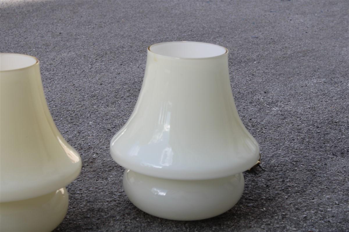 Mushroom Table Lamps in Murano glass Venini Style Design 1970s For Sale 4