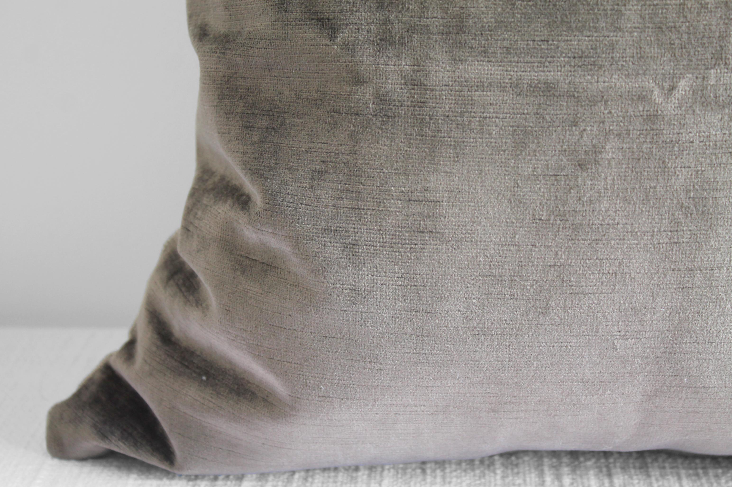 Linen Mushroom Vintage Velvet Pillow