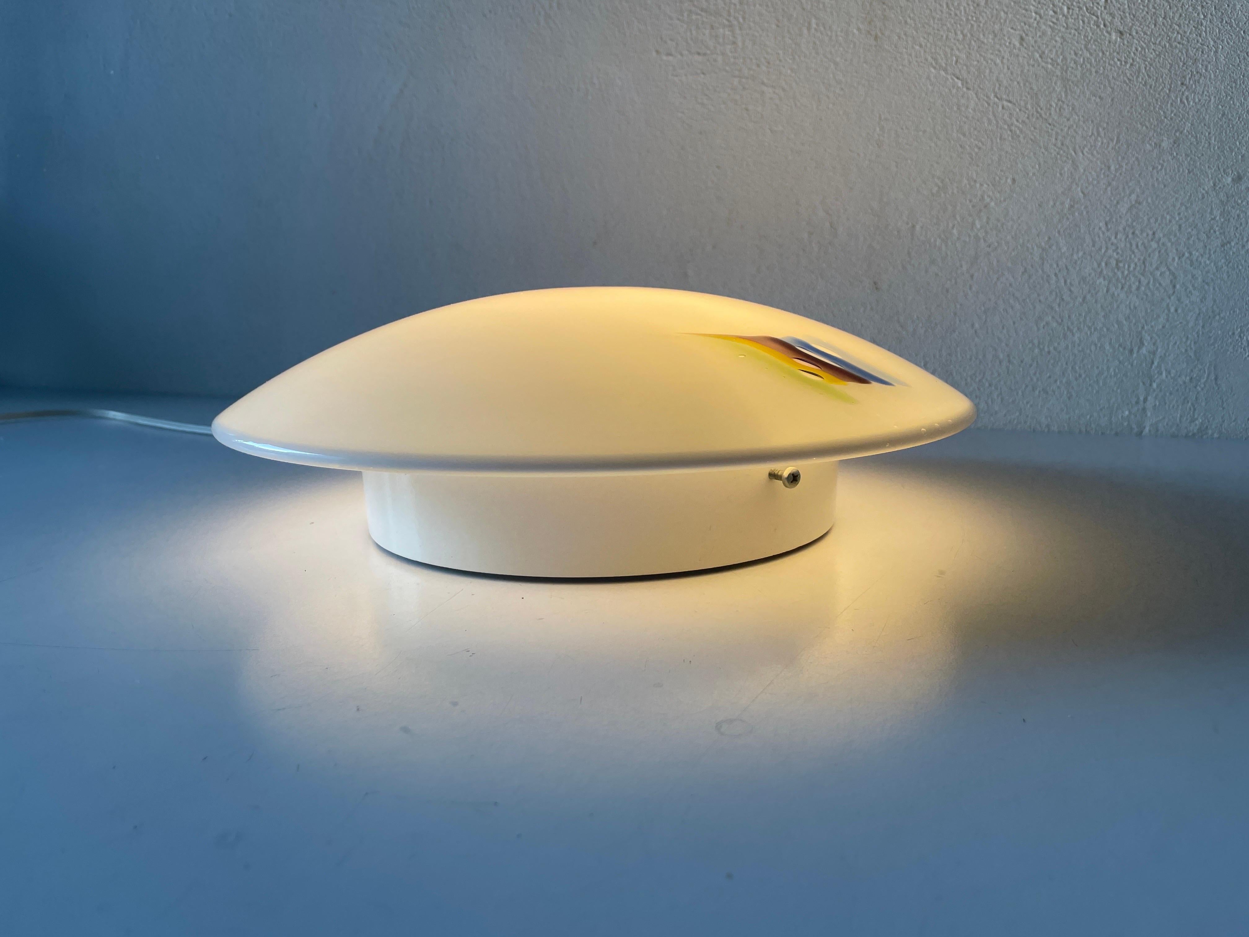 Mushroom White Glass Flush Mount or Wall Lamp by Peill Putzler, 1960s, Germany For Sale 2