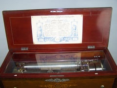 Music box stand with 4 interchangeble cylinders in seperate case