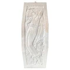 "Music, " Fabulous Plaster Maquette for Waldorf Astoria Hotel Elevator Door