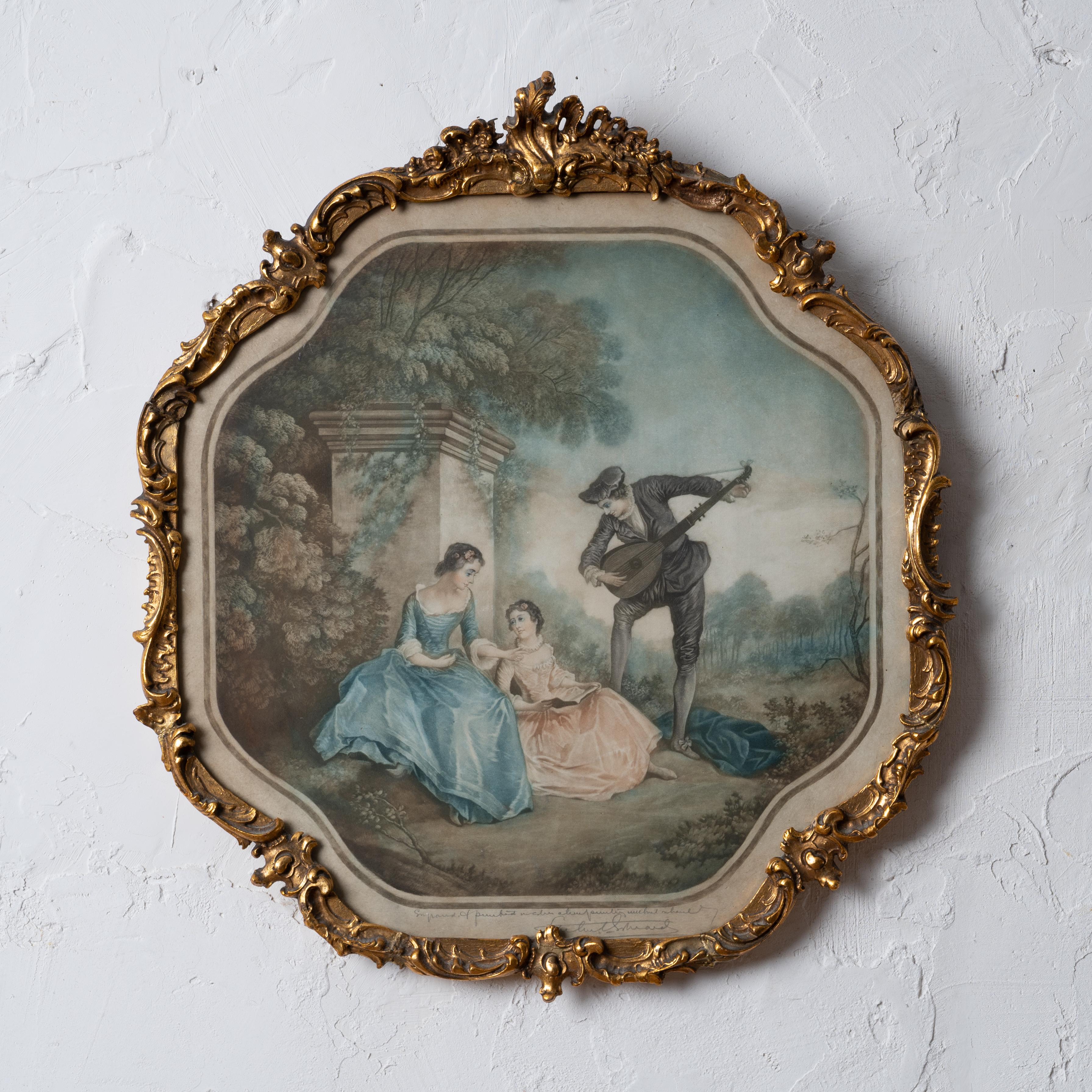 A mezzotint by Samuel Arlent-Edwards entitled 