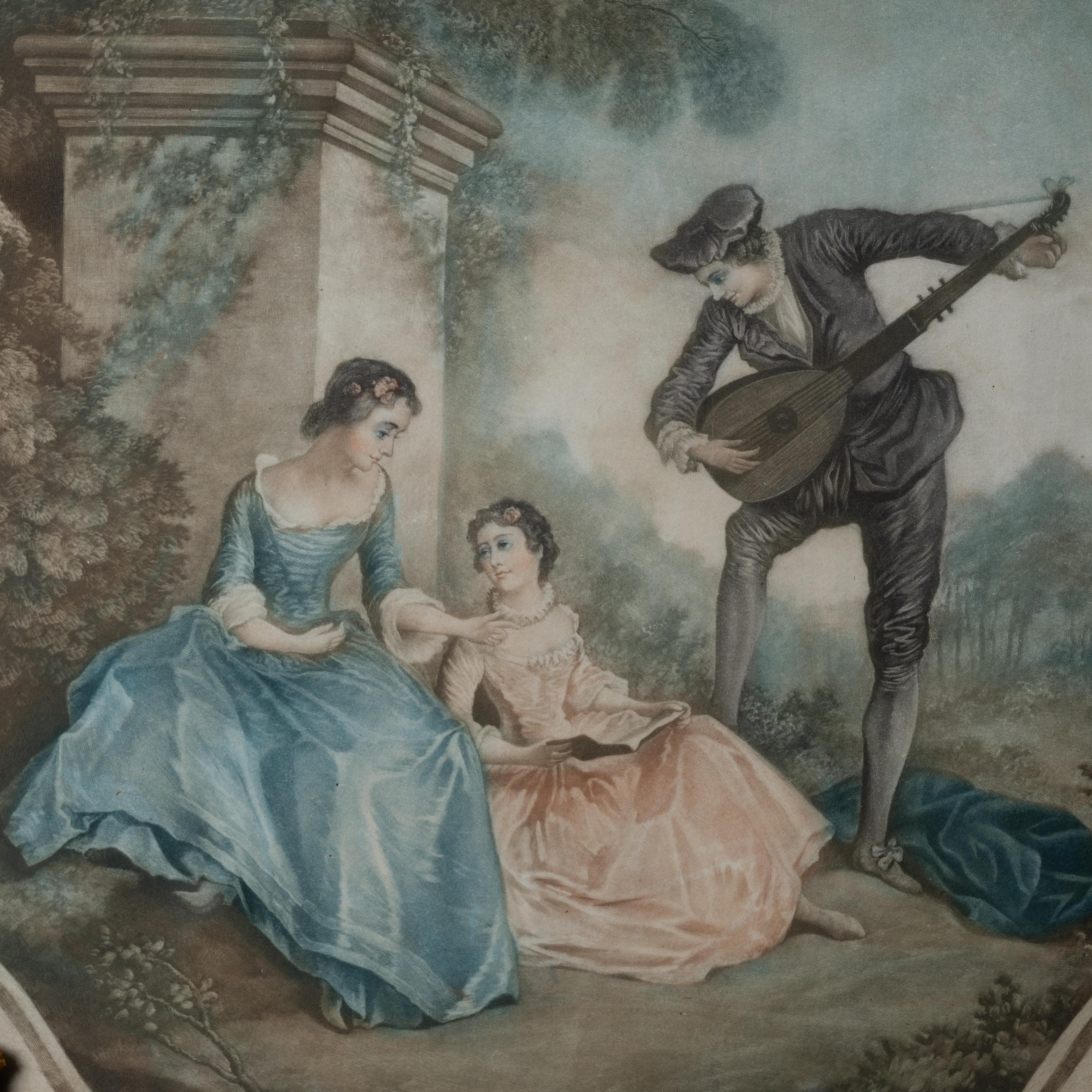 Music Lesson - Samuel Arlent-Edwards Mezzotint, 1923 In Good Condition In Savannah, GA