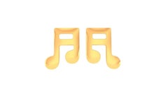 Music Note II Kids Earrings, 18k Gold