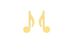 Music Note Kids Earrings, 18k Gold