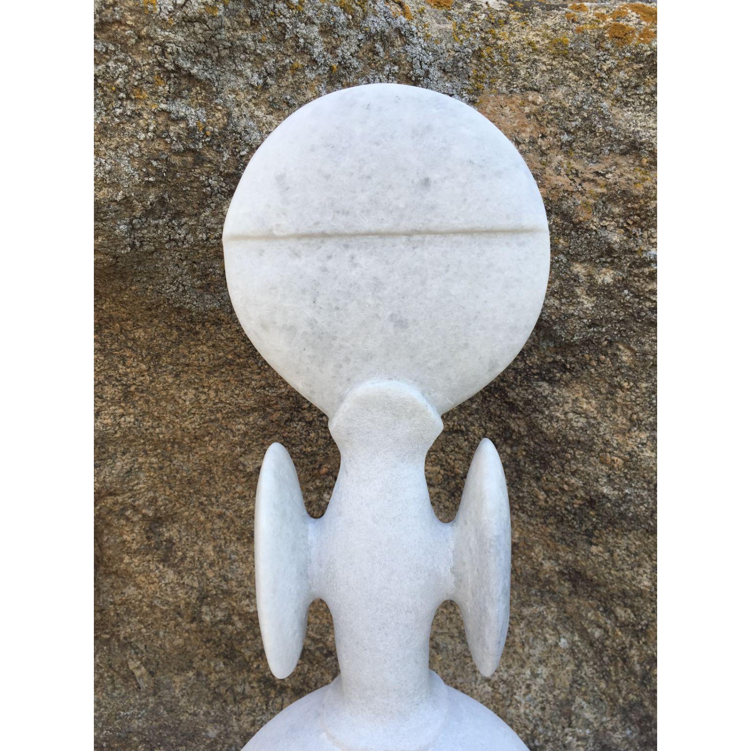 Post-Modern Music Resonance Hand Carved Marble Sculpture by Tom Von Kaenel For Sale