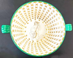 "Music under the Sea, " Spectacular Art Deco Punchbowl/Centerpiece w/ Mermaids
