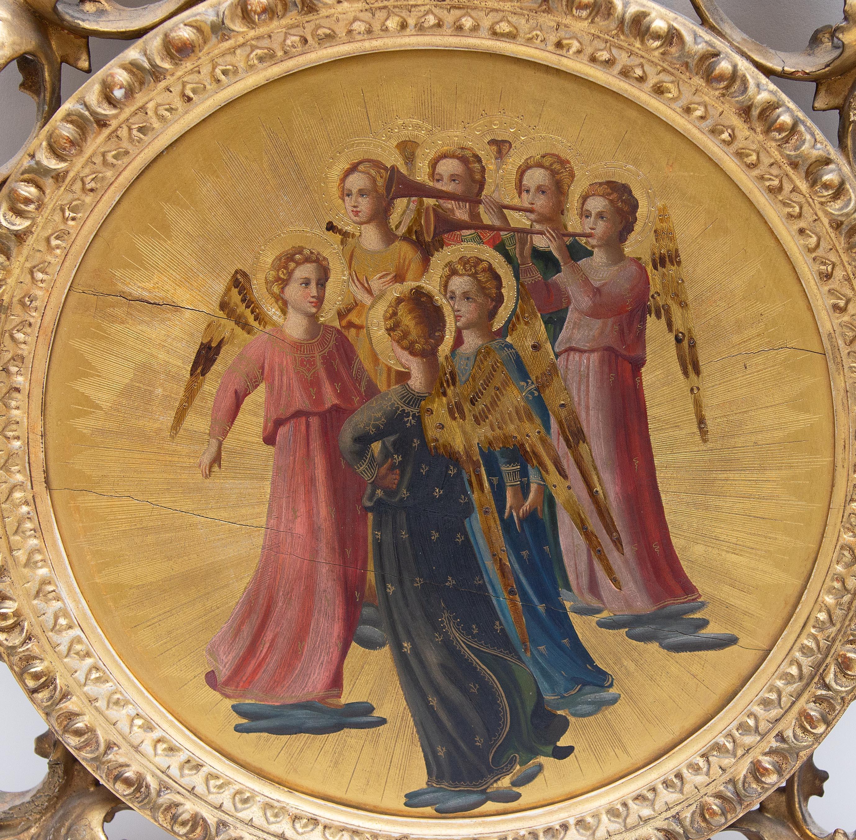 Musical Angels Painting after Fra Angelico Grand Tour In Good Condition In Rochester, NY