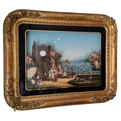 Musical Automaton Picture Clock by Xavier Tharin, c. 1860