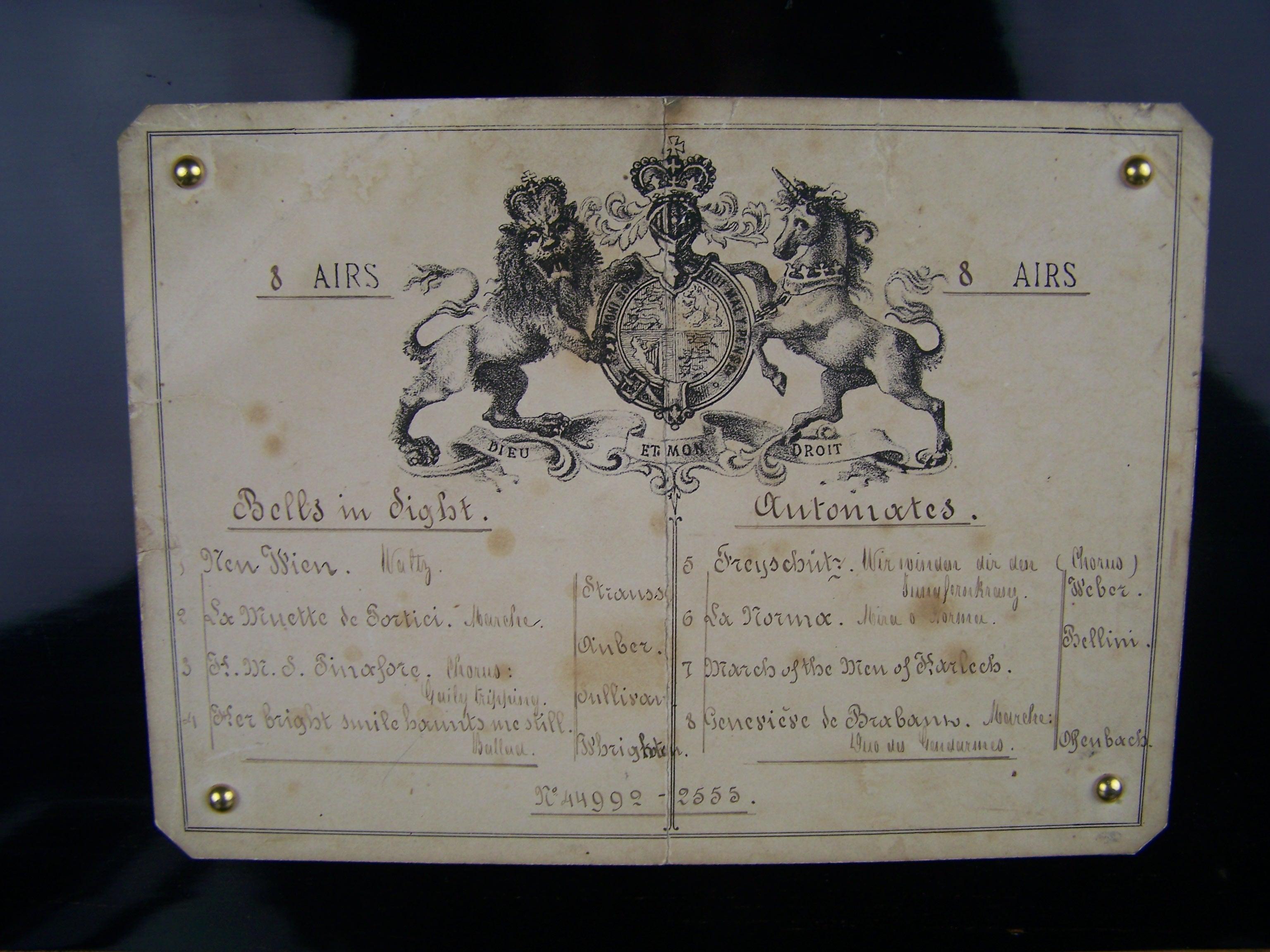 Caja musical con 6 Campanas y 3 Autómatas Por G. Bendon Bronce en venta