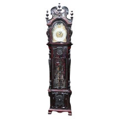 Reloj de pie musical de caja larga tallada John Boyd Glasgow