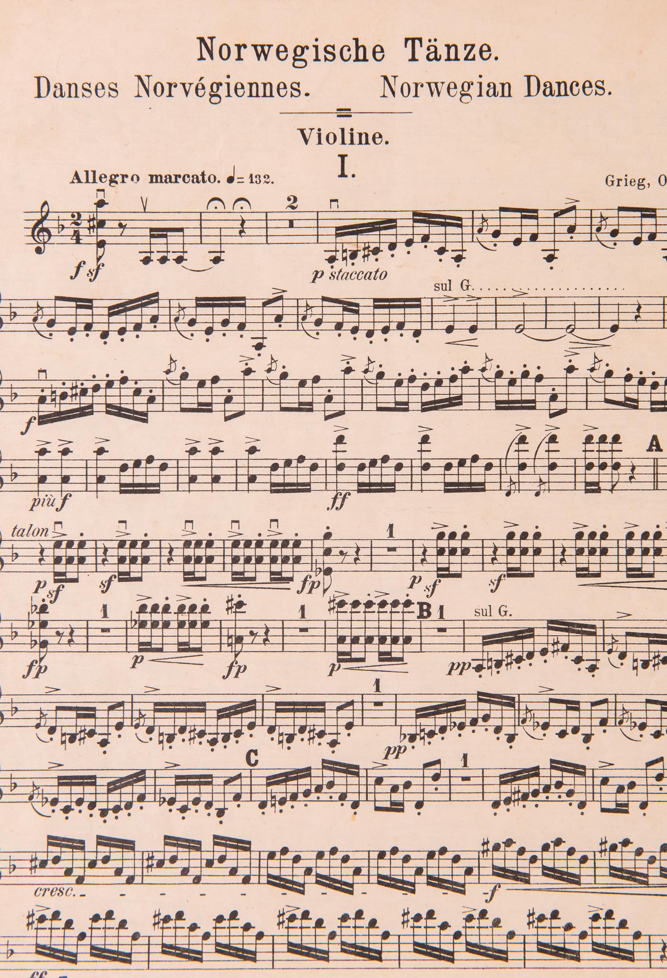 Partitura para Danzas Noruegas Papel en venta