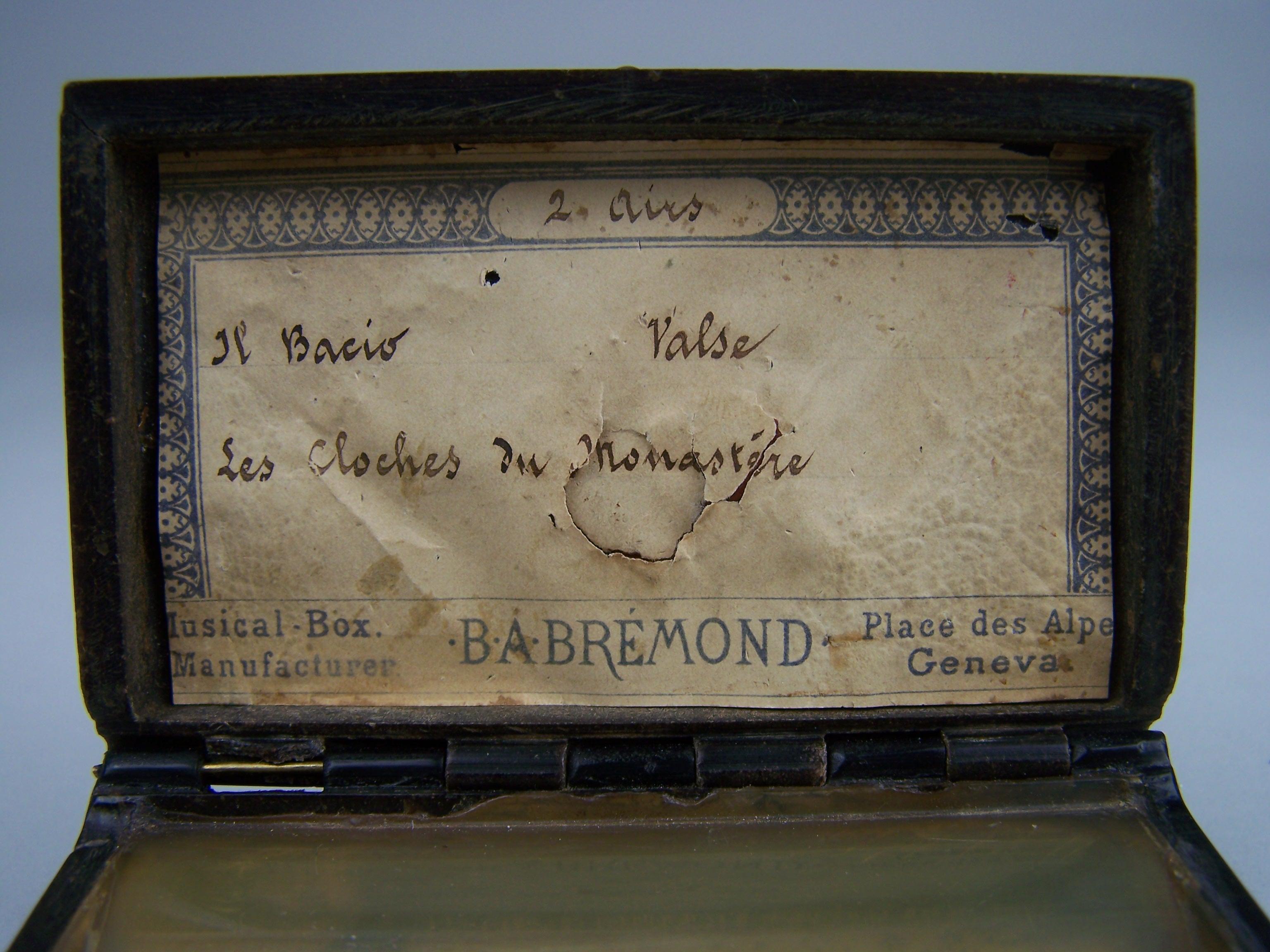 Musical snuff box by BA Bremond For Sale 1