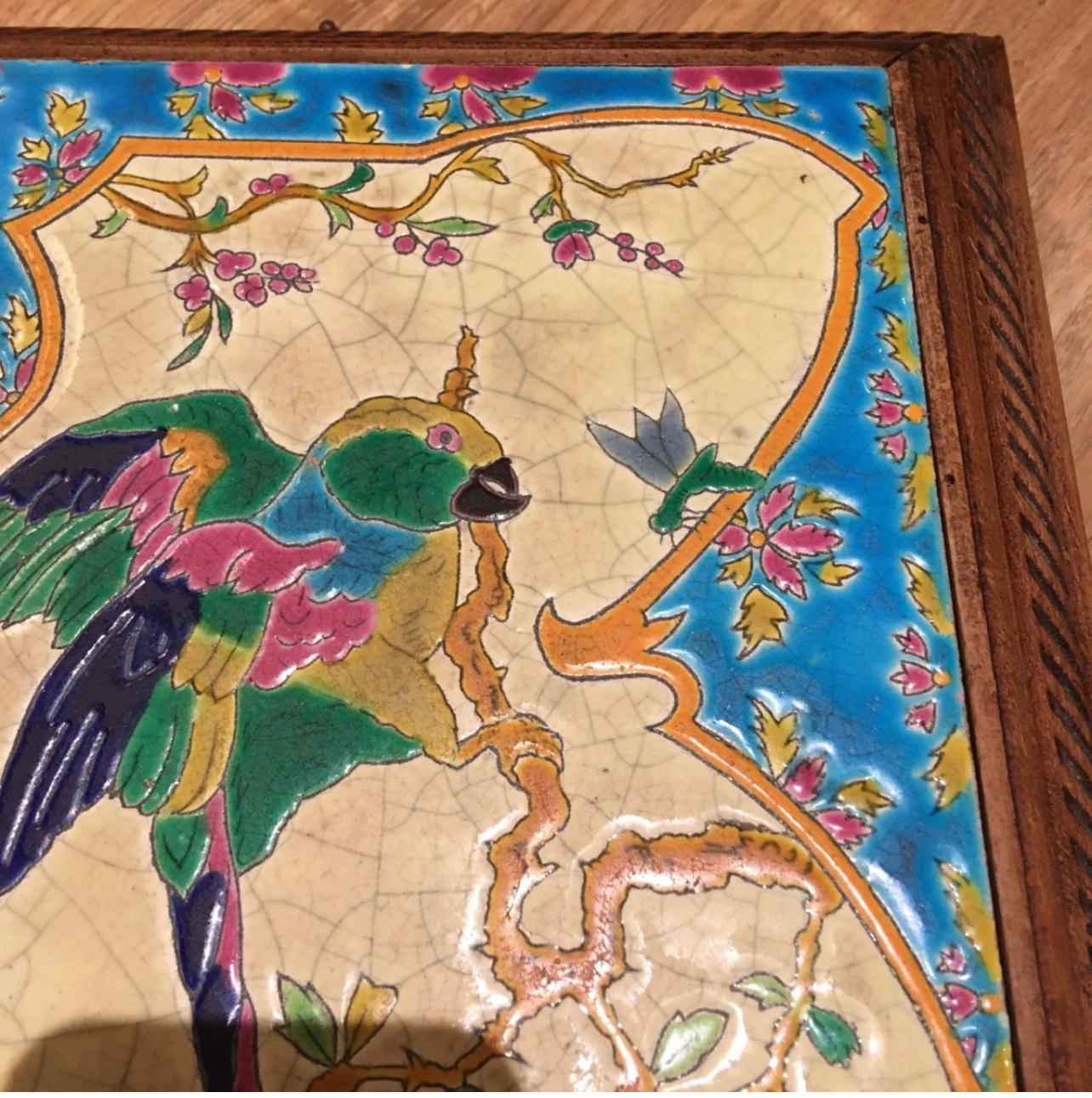 French Musical Trivet with Longwy Enamels, 20th Century For Sale