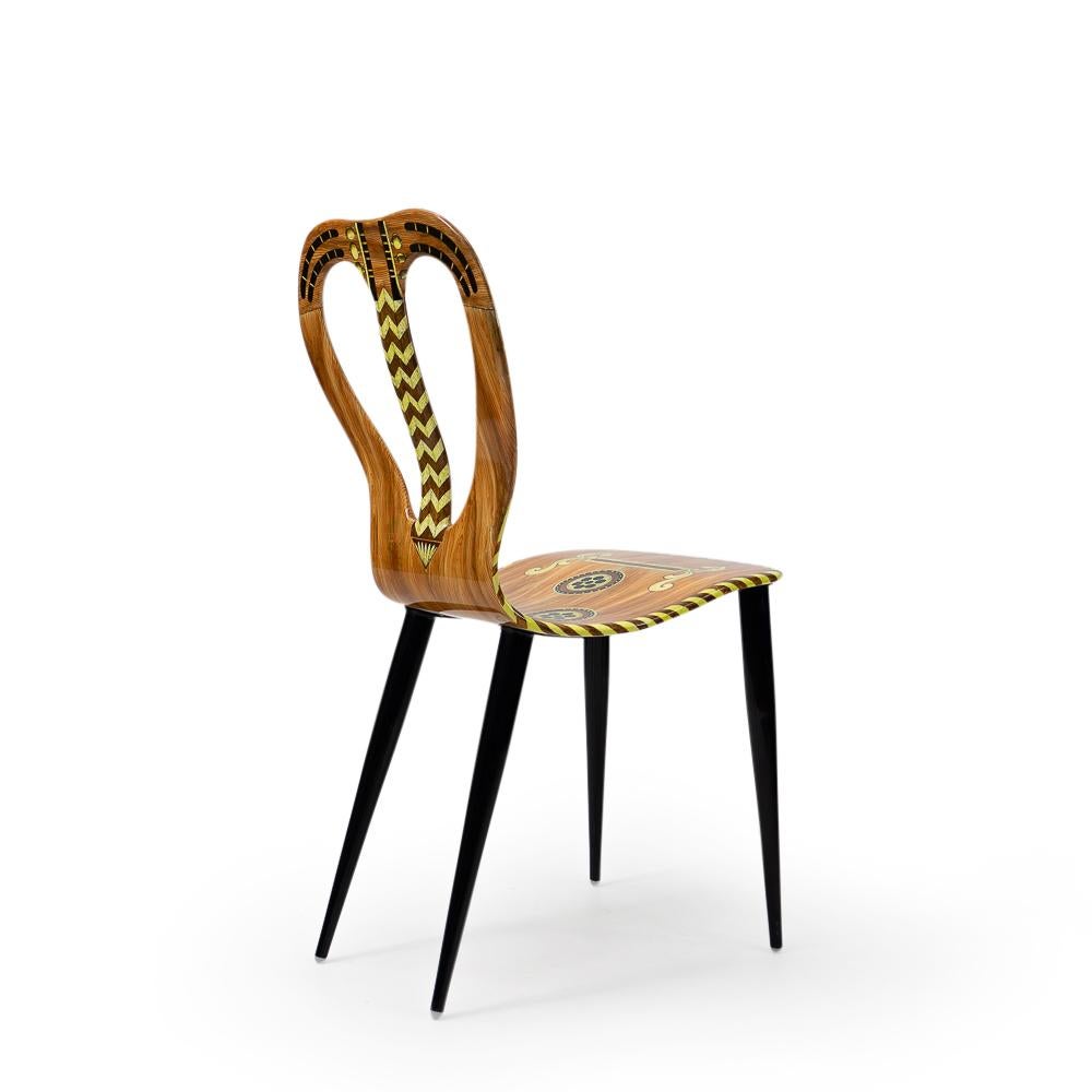 Italian Vintage Design “Musicale” Chair by Pierro Fornasetti, 1950s For Sale 2