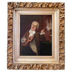Musician Portrait Oil on Canvas Painting by Claudio Rinaldi