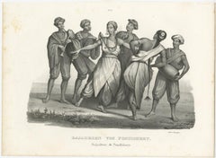 Musicians and Bajadere Dancers from Pondicherry, India, ca.1845