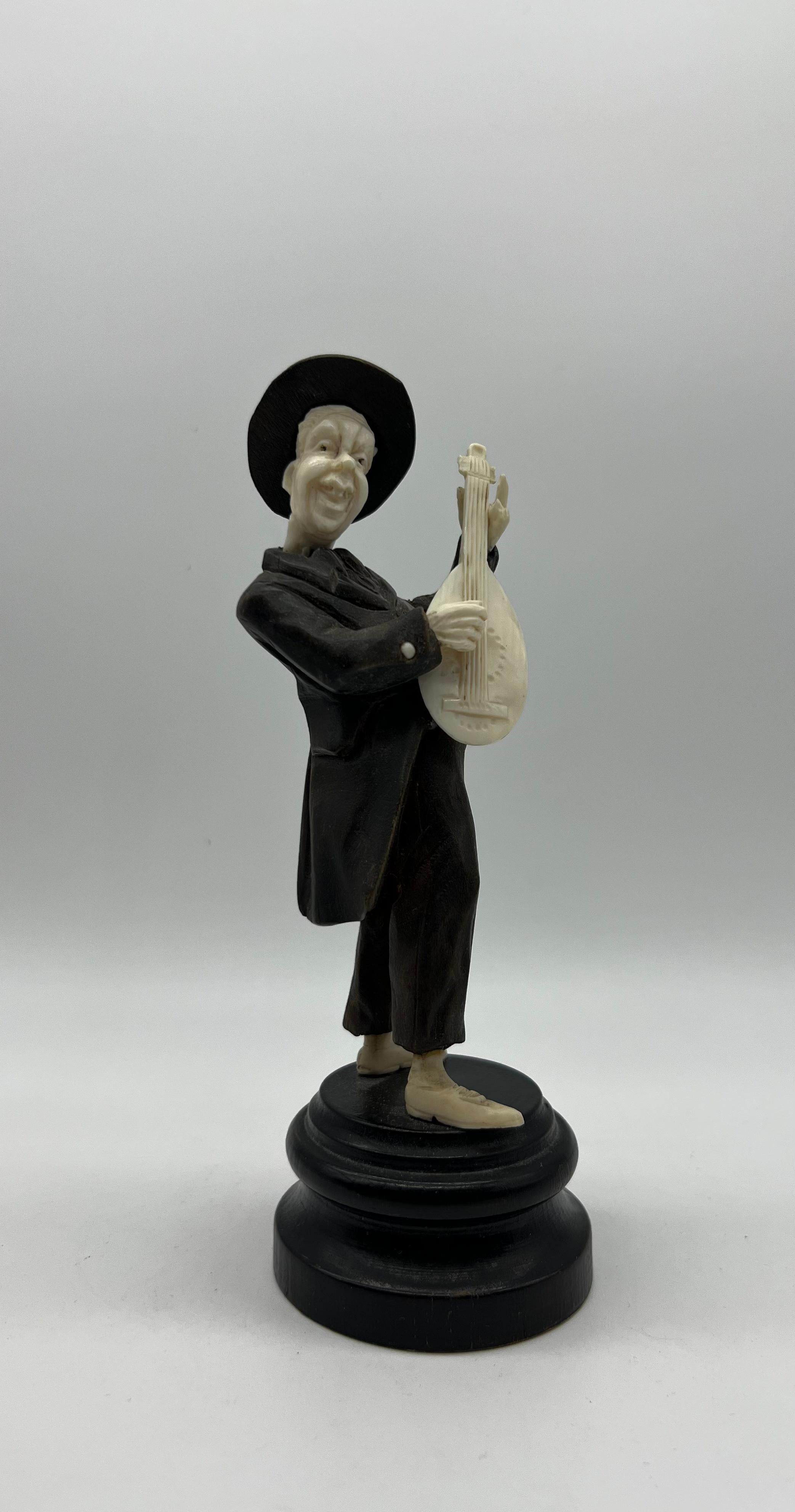 Musicians Bone Carving Bone and Wood, Around 1900 For Sale 1