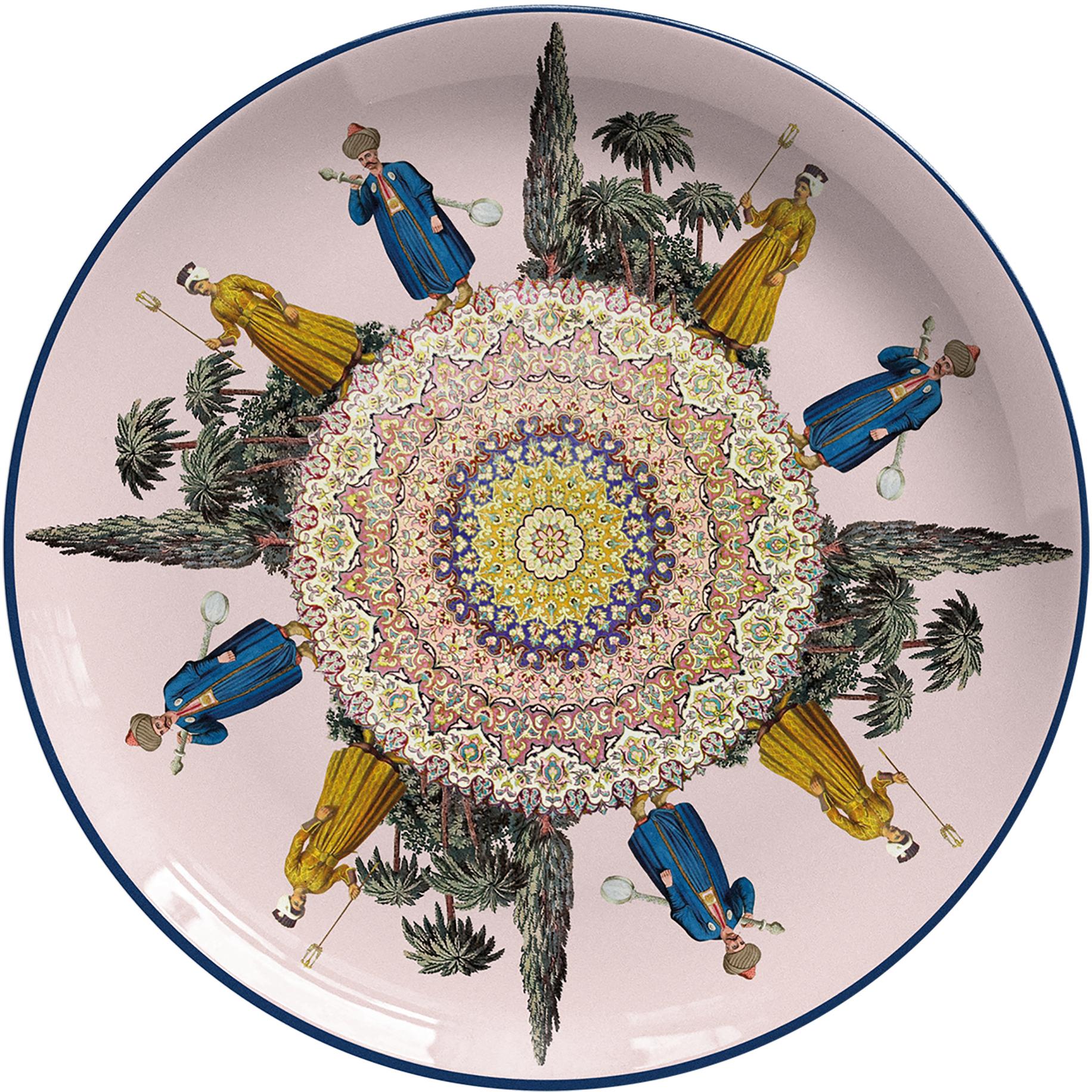 Musicians Porcelain Dinner Plate by Vito Nesta for Les-Ottomans