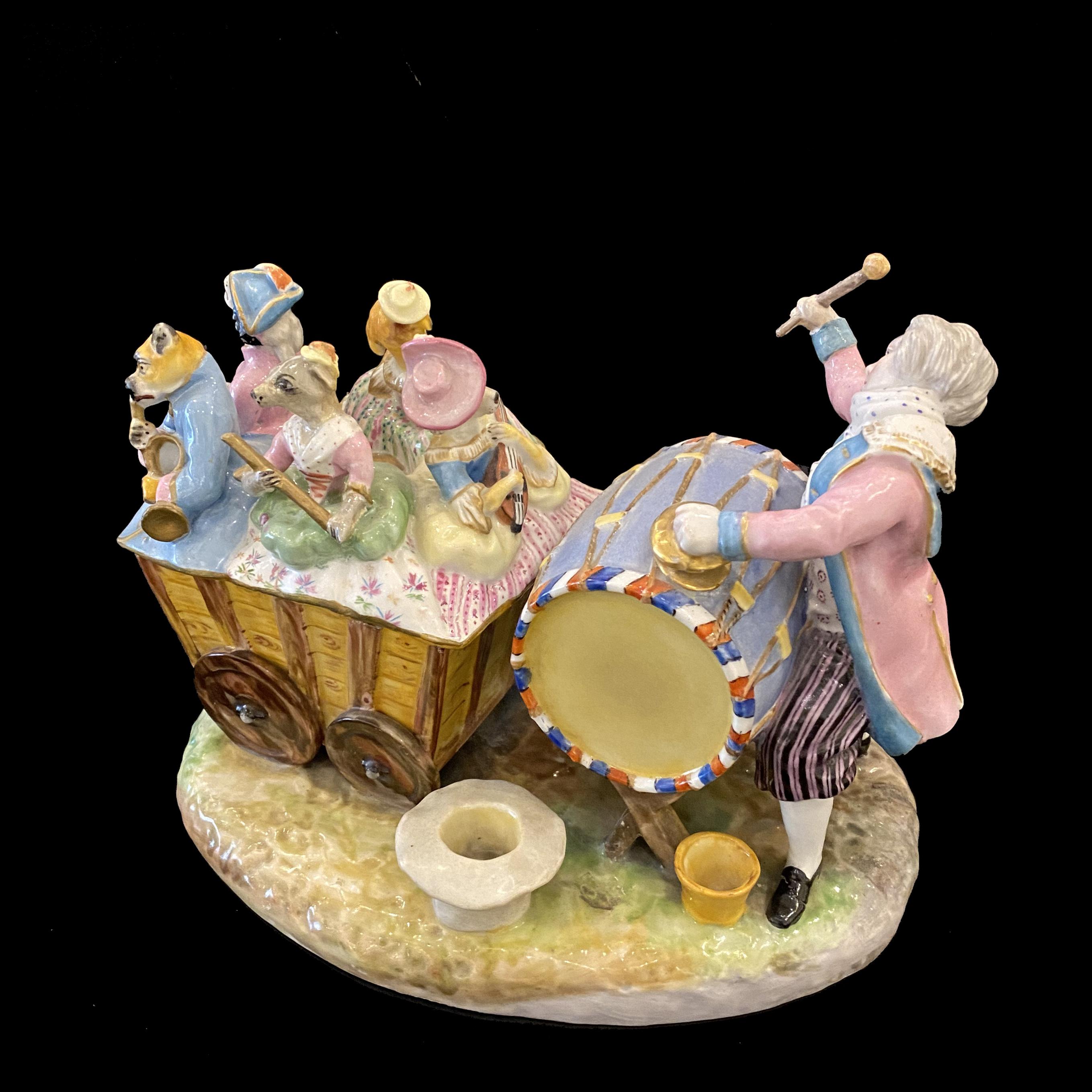 Rococo Musicians of Jacob Petit Scenes from Parisian Life, 19th Century For Sale