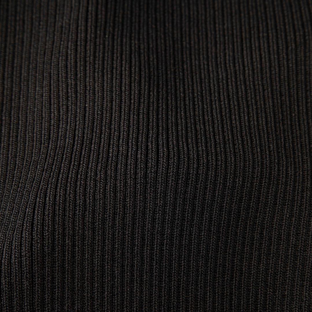 Musier Paris Black Ribbed Backless Maxi Dress Size L In New Condition For Sale In London, GB