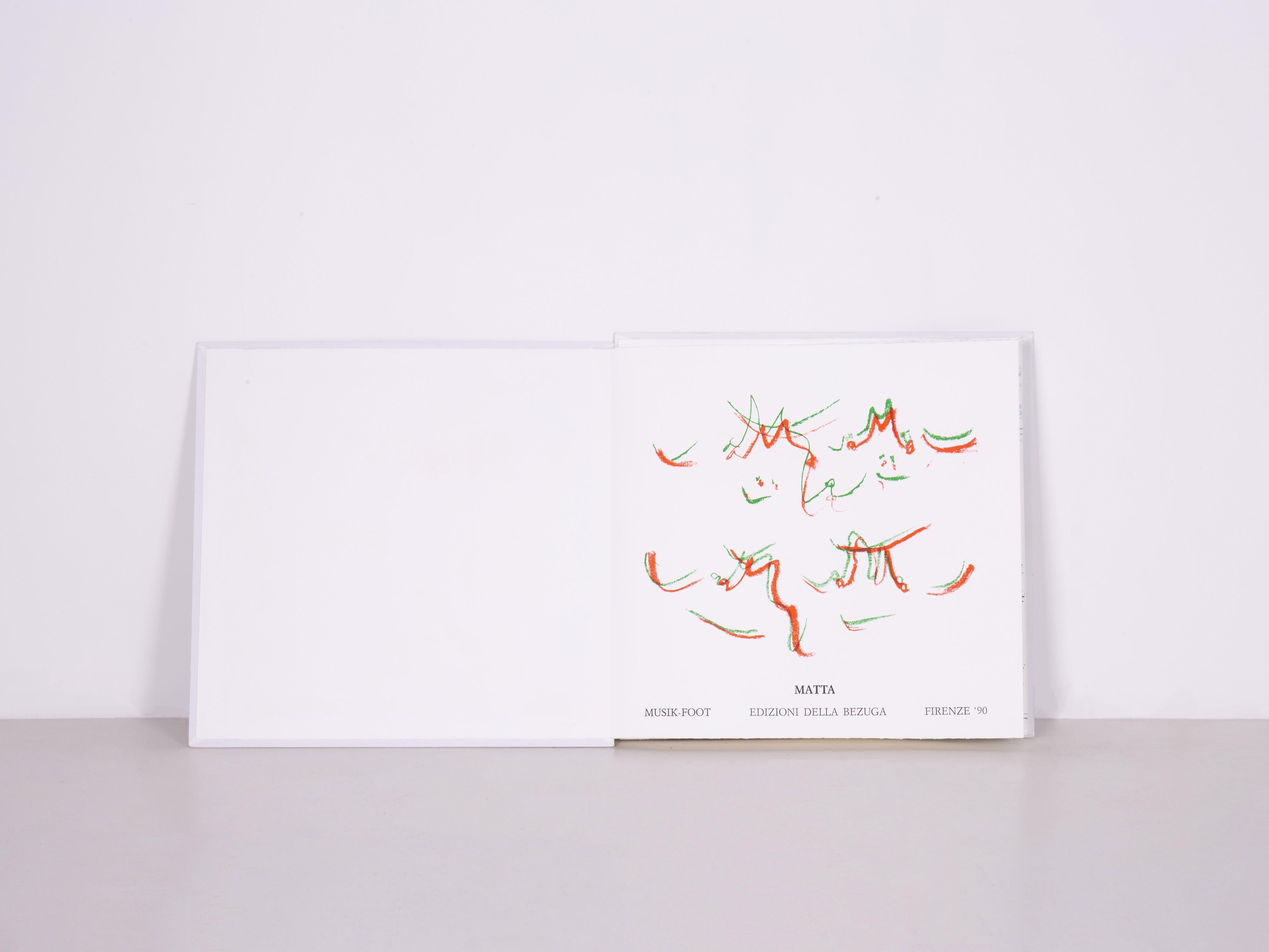 Italiano Libro d'artista Musik-Foot con 8 litografie di Roberto Matta in vendita