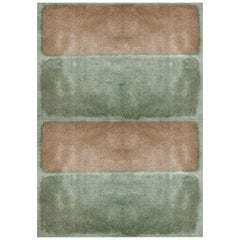 Moschus Green & Rost Bereich Teppich in handgetufteten Wolle & botanische Seide von Rug'Society