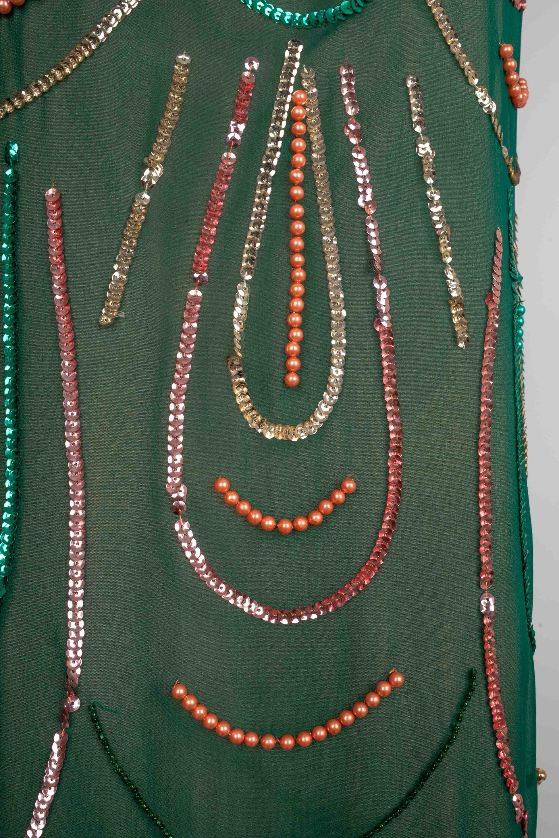Vestido de muselina verde, 1960 en venta 1