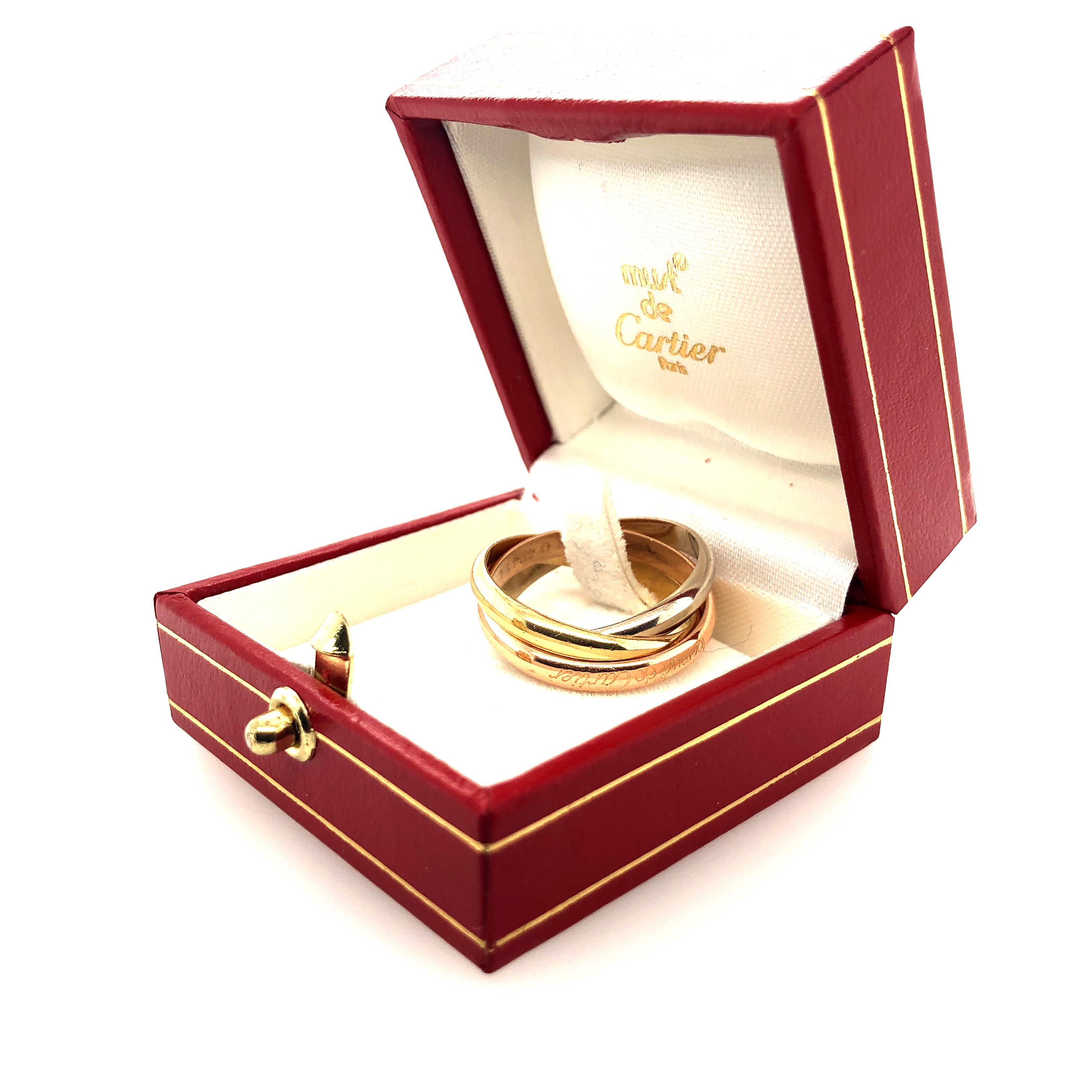 Cartier Trinity Ring Gold In Excellent Condition In Miami, FL