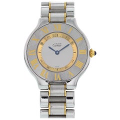 Must de Cartier 21 Stainless Steel and 18 Karat Yellow Gold 1330