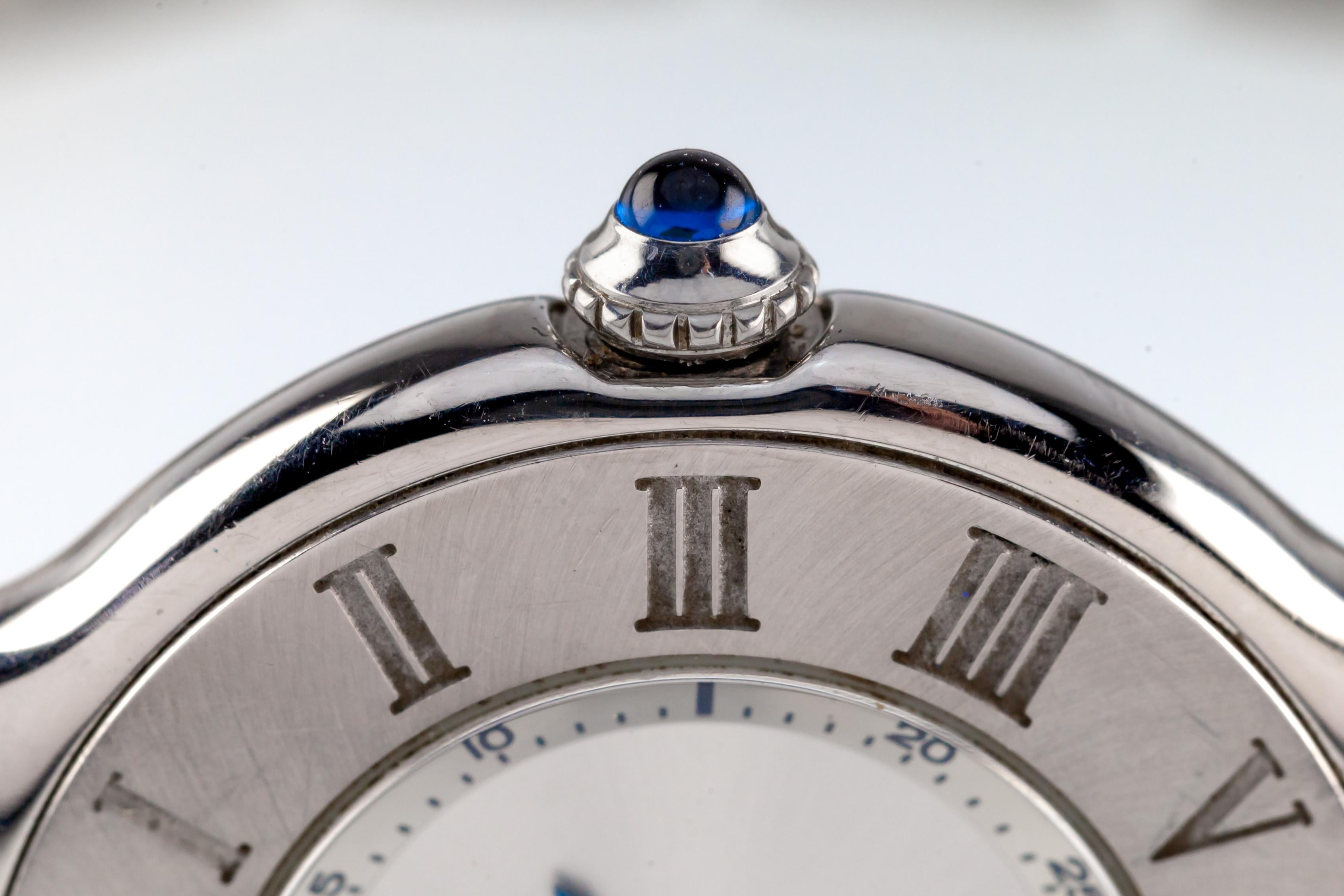 Must de Cartier 21 Damenuhr aus Edelstahl mit Quarz Vintage 1340 im Angebot 1