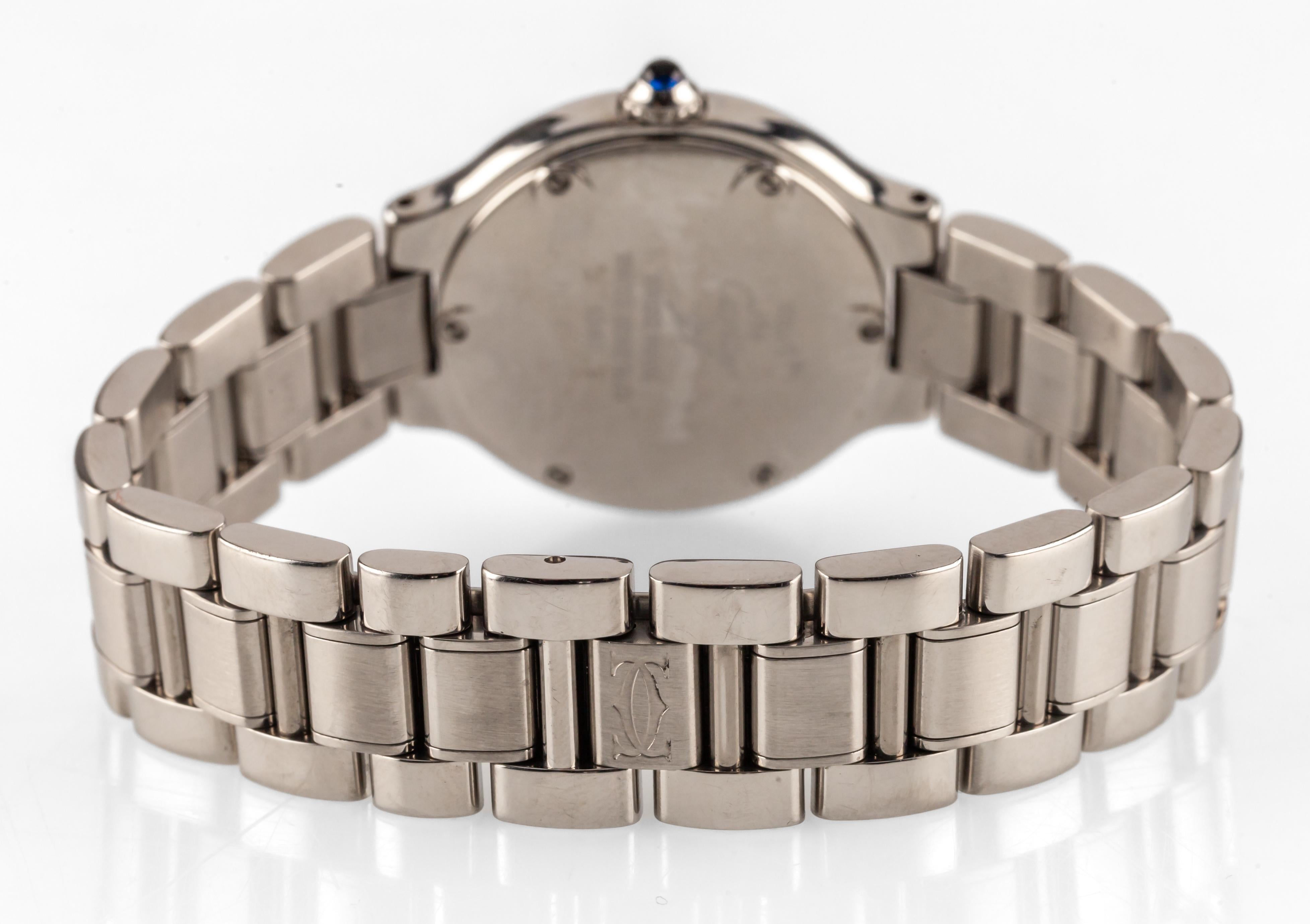 Must de Cartier 21 Damenuhr aus Edelstahl mit Quarz Vintage 1340 im Angebot 2
