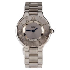Must de Cartier 21 Montre à quartz en acier inoxydable pour femme 1340